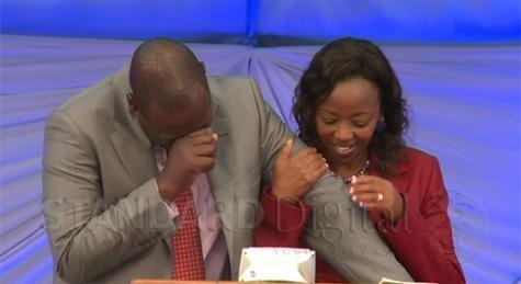 Hon. Ruto wept as he addressed the congregation on the jubilee victory! 